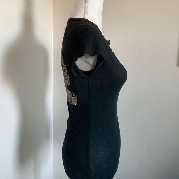 ANKH WOMEN HEART SOUL RHINESTONES T-SHIRT SZ S - Picture 4 of 7